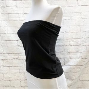 Black Convertible Strapless Tube Top or Micro Mini Skirt S